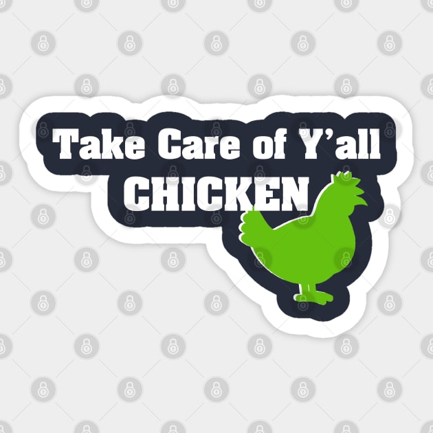 Take Care of Yall Chicken Seahawks Beast Mode Sticker by Tesla